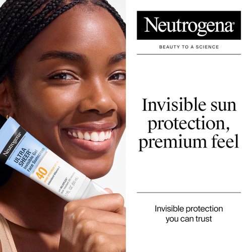 Neutrogena Ultra Sheer Face Sunscreen Gel SPF 40 - Matte Finish, Moisturizer & Primer, Travel Size 1.7 oz