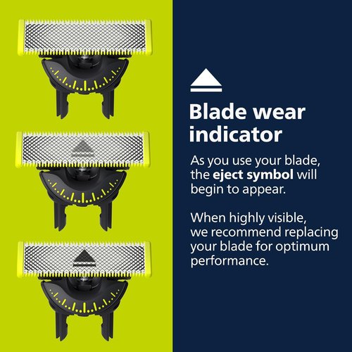 Philips Norelco OneBlade Replacement Blades - Genuine 4 Pack for Electric Shaver & Trimmer | QP440/80