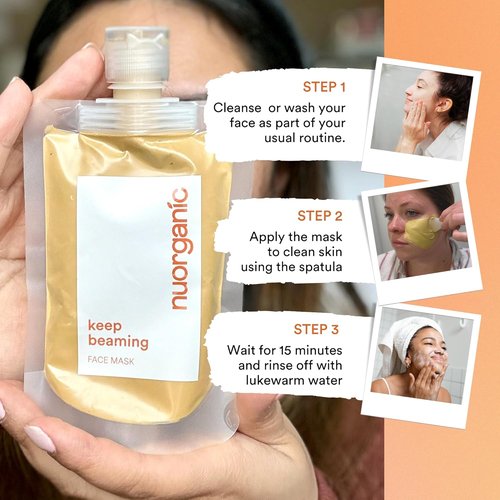 Nuorganic Turmeric Face Mask - Soothing & Acne Clearing Formula | Airtight Tube for Freshness Up to 12 Months