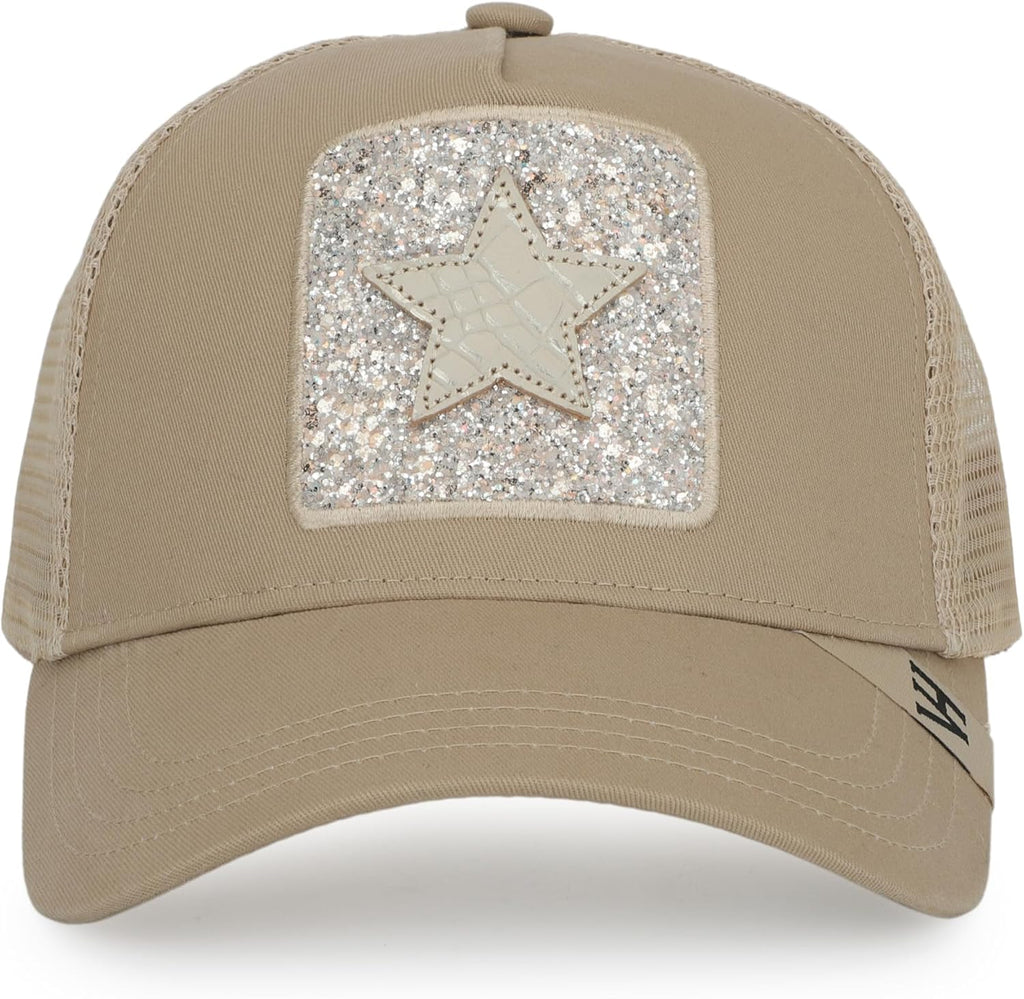 Vintage Havana Trucker Hats for Women - Adjustable Mesh Snapback Baseball Cap | Trendy & Stylish Design