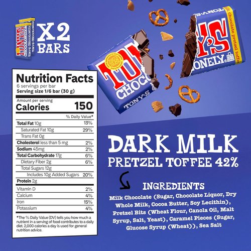 Tony's Chocolonely - Milk Chocolate Bundle - Fairtrade & B Corp Certified, No Artificial Flavoring - 6.35 Oz, 6 Bars