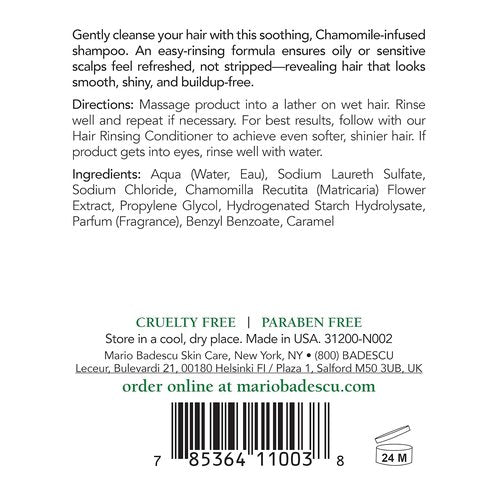 Mario Badescu Chamomile Shampoo - Gentle Formula for Oily & Sensitive Scalps | Soothes & Clarifies with Chamomile Extract
