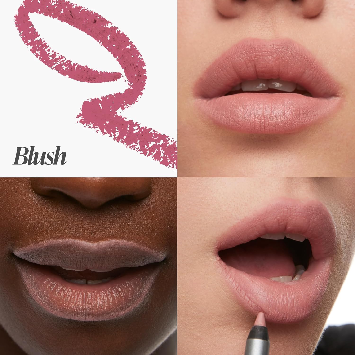 Wonderskin Lipliner Pencil - Long-Lasting Waterproof Nude Lip Liner for Perfect Contour (Blush)