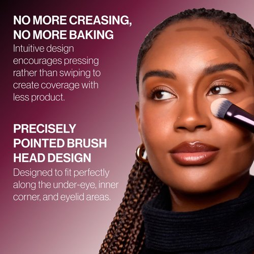 Anisa Beauty Conceal & Correct Makeup Brush | Professional Angled Concealer & Corrector Brush for Under-Eye and Targeted Coverage with Soft Vegan Fibers