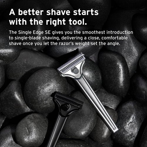 SUPPLY Single Edge SE Blade Refills for Men – Pack of 8 Japanese-Made Black Label Injector Razor Blades – Fits the SUPPLY SE Razor, 10-12 Shaves Each