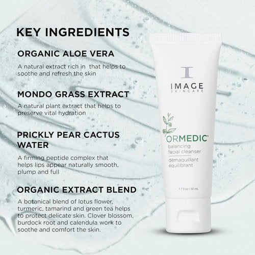 IMAGE Skincare ORMEDIC pH Balancing Facial Cleanser - Mild Foaming Hydrating Face Wash with Aloe Vera | 1.7 fl oz