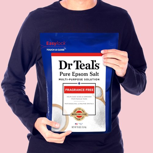 Dr Teal's Pure Epsom Salt Bulk Magnesium Sulfate USP, Fragrance Free, 19 lbs
