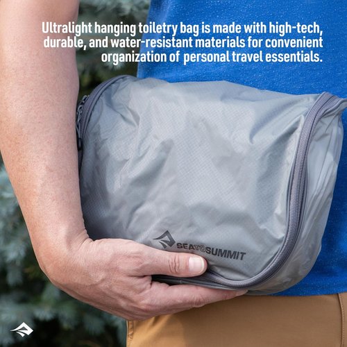 Sea to Summit Large Hanging Toiletry Bag - Travel Organizer for Men & Women | Atoll Blue