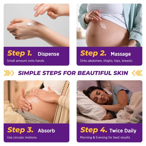 Stretch Mark Cream Prevention for Pregnancy - Maternity Cream for Stretch Marks Removal | Nourishing Formula – Prevents Stretch Marks & Improves Elasticity - 4 oz (120g) (4 oz (120g))