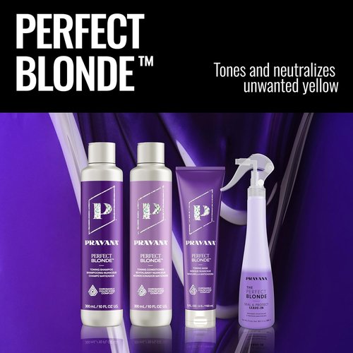 PRAVANA The Perfect Blonde Purple Toning Conditioner - Neutralizes Brassy Tones | Enhances Shine & Protection | Vegan & Cruelty-Free