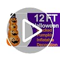 12Ft Giant Halloween Inflatable Pumpkins with LED Lights & Stakes Outdoor Decorations