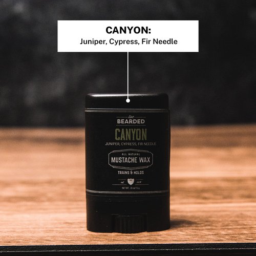 Live Bearded Mustache Wax Stick, 0.35 oz - Made in the USA with All-Natural Ingredients - Medium Hold Stache and Beard Styling for Men | Canyon - Juniper, Cypress, Fir Needle