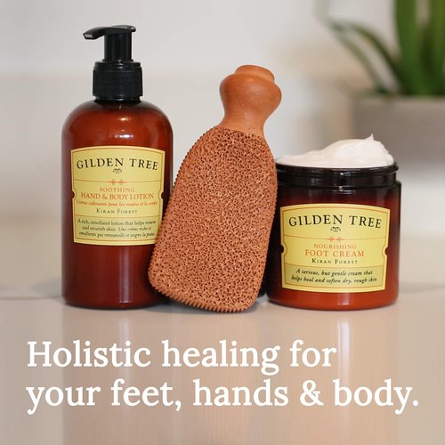 GILDEN TREE Nourishing Foot Cream with Organic Aloe Vera and Shea Butter, 8 ounce jar, Heals Dry Skin, Cracked Heels, Calluses and Softens Rough, Flaky Dead Skin