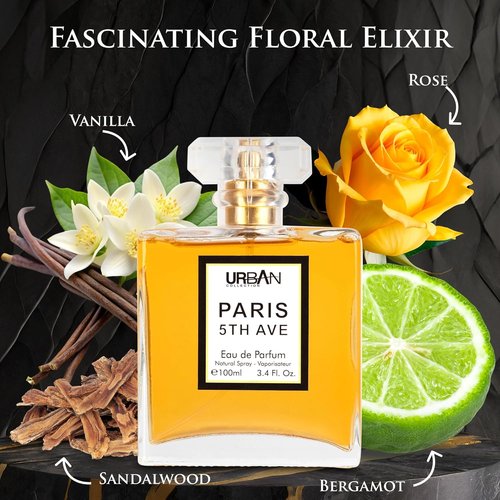 Paris 5th Avenue Eau De Parfum for Women - Elegant Fragrance with Floral & Woody Notes - 100ml Bottle