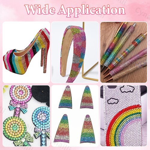 15000 Pcs Resin Rhinestones for Crafts, Colorful Jelly Resin Rhinestones for Bedazzling Gems Mix Sizes Flatback Gems Jewels for DIY Mugs Tumblers Bottles Clothing Shoes Nail Art