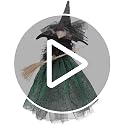 Halloween Witch Tree Topper Decor - Gnome Doll with Web & Hat