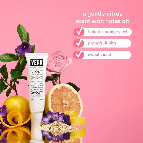 VERB Ghost Exfoliating Scalp Nectar - Lightweight 2 Fl Oz Serum for Product Buildup Removal | Vegan & Sulfate-Free