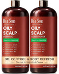DEL SUR Clarifying Shampoo & Conditioner Set - Oily Hair Control | 16 fl oz | Camellia Japonica & Biotin