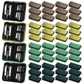 Coume 48 Set Men Gift Bulk Nail Care Kit Stainless Steel 8 in 1 Manicure and Pedicure Set with Travel Case Stocking Stuffers Baby Shower Prizes for Employee Teacher Staff Coworkers(Green Series)