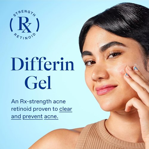 Differin Acne Treatment Gel - 0.1% Adapalene Retinoid for Acne-Prone Skin | 45g Pump, 90-Day Supply