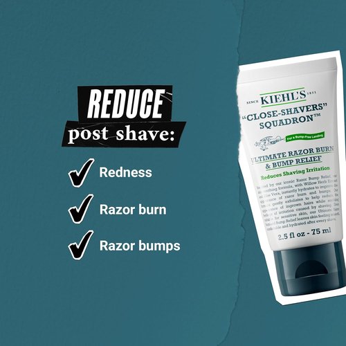 Kiehl's After Shave Cream - Ultimate Razor Burn & Bump Relief, Hydrates & Exfoliates, 2.5 fl oz