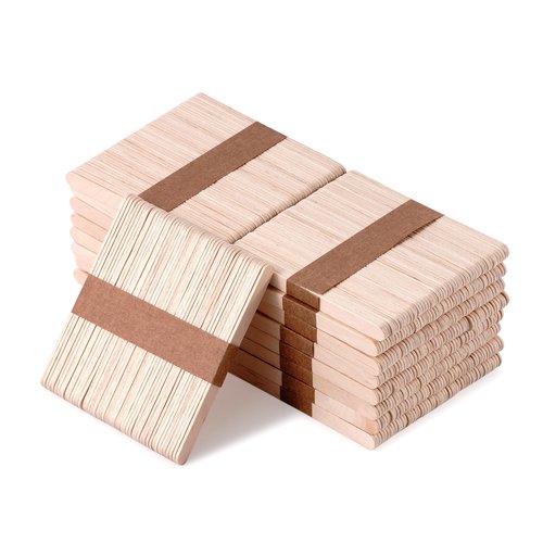 600 Pcs Wooden Wax Sticks 4.5-Inch Wood Waxing Stick Wax Spatulas Applicator Multi-Purpose Wood Popsicle Craft Sticks for Body Hair Removal, Tongue Depressors and Craft Projects