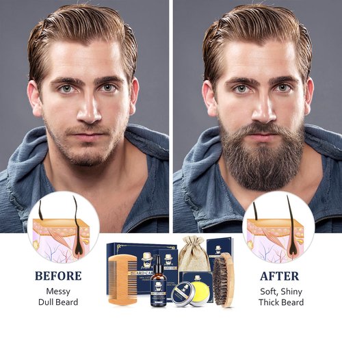 Jurgen K Birthday Gifts for Men, Beard Kit for Men's Daily Grooming, Moisturize & Soften Facial Hair, Men's Self Care Set, Anniversary | Birthday Gifts for Him Husband Boyfriend Dad Son