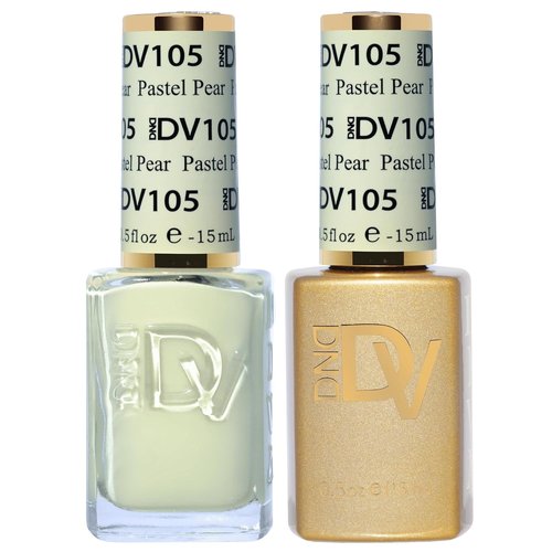 DND Gel Polish Coquette Collection - UV/LED Gel & Air Dry Nail Lacquer Duo | 105 Pastel Pear, 0.5 Fl Oz