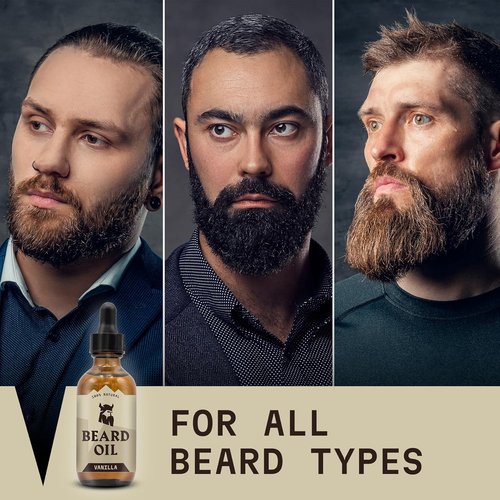 Striking Viking Vanilla Beard Oil - Naturally Derived Conditioner with Argan & Jojoba Oils for Soft, Moisturized Beard (2 Oz)