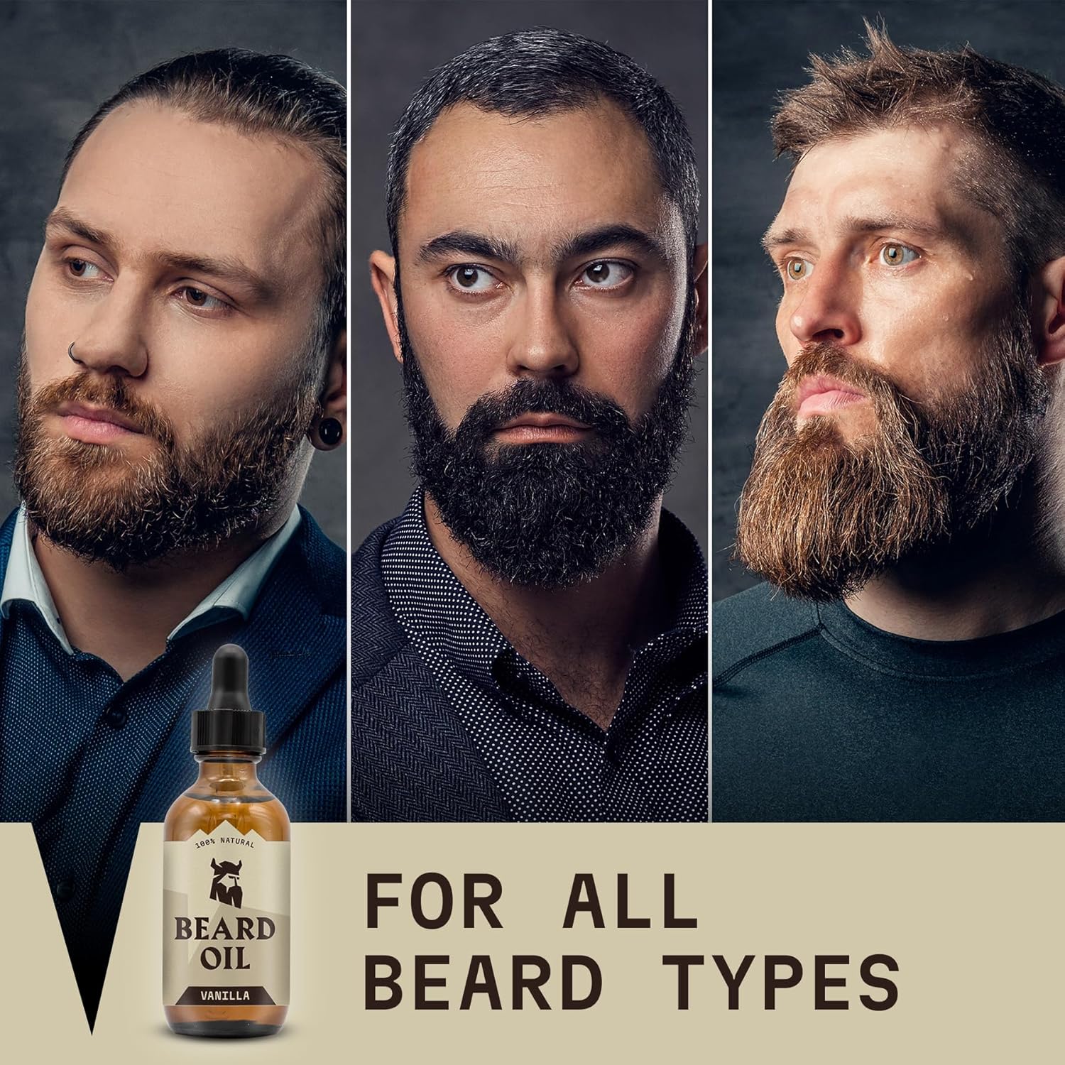 Striking Viking Vanilla Beard Oil - Naturally Derived Conditioner with Argan & Jojoba Oils for Soft, Moisturized Growth (2 Oz)