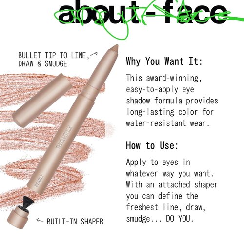 About-Face Shadowstick - Long-Wear Cream Eyeshadow Stick with Matte & Pearly Finishes - Vegan & Cruelty-Free - 0.049 oz (Miracle Mimosa)