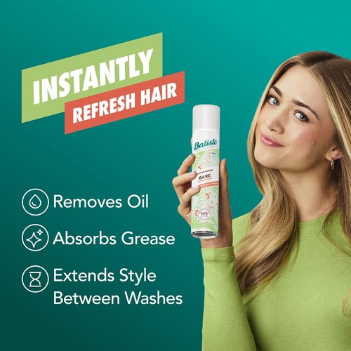 Batiste Dry Shampoo - Bare Fragrance | Refresh Hair, Absorb Oil & Add Texture - 5.71 oz