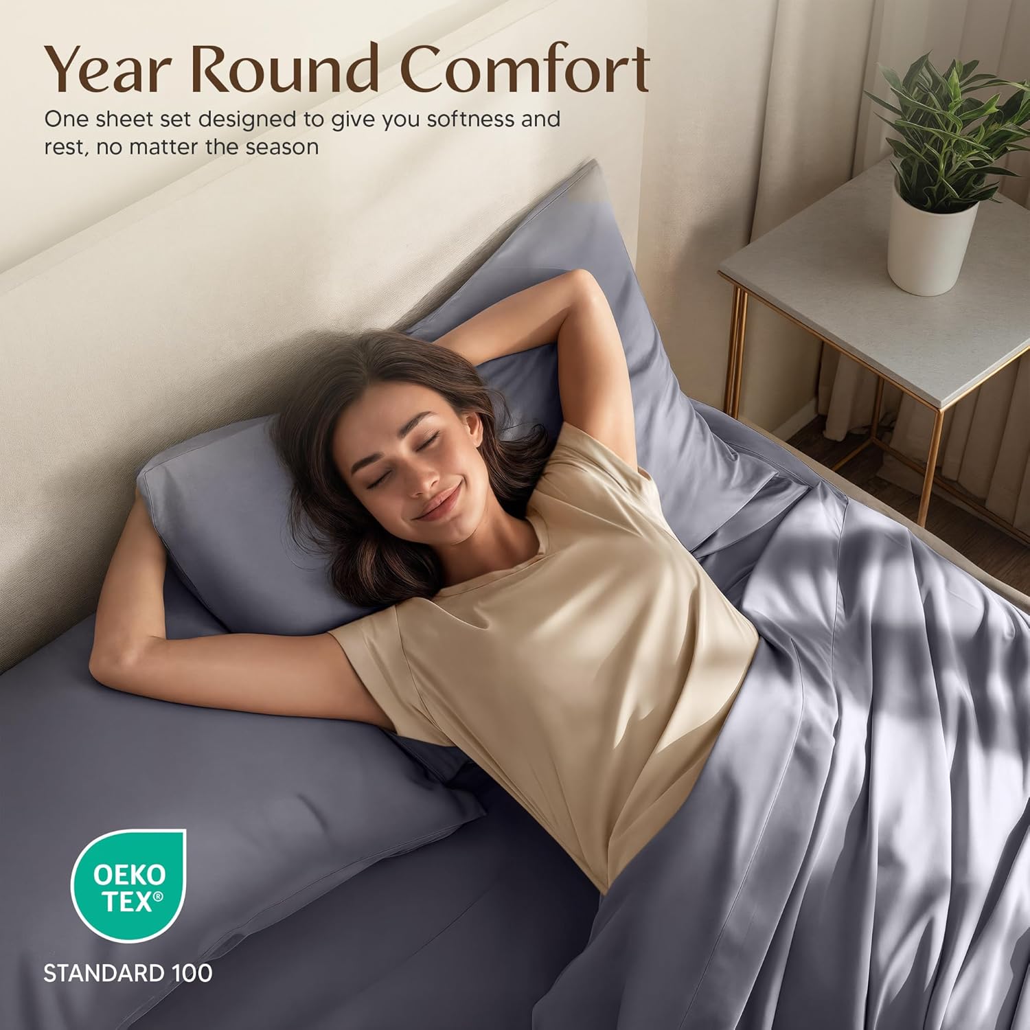 Utopia Bedding Queen Size Sheet Set - Soft, Breathable Microfiber, 4-Piece in Grey | Oeko Tex Certified