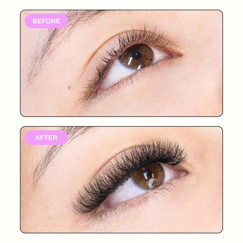Curacoro W Eyelashes Extensions - 3D Handmade Volume Eyelashes, 0.05 CC Curl 9mm - 15mm Length Mixed Tray, Full Fluffy Volume Look, Long Lasting & Easy Application