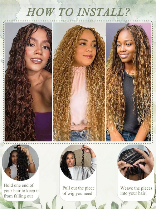 KULYMUWIG Blonde Human Braiding Hair for Boho Braids Deep Wave 18 Inch 100 g 4 Bundles Bulk Human Hair for Braiding No Weft 10A Curly Human Hair Extensions Wet and Wavy Color 27