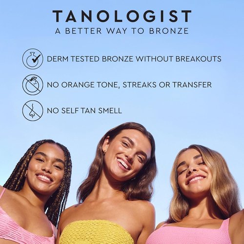 Tanologist Dark Self Tan Mousse - Streak-Free Tinted Formula for Natural Glow | 6.76 fl. oz/200 ml