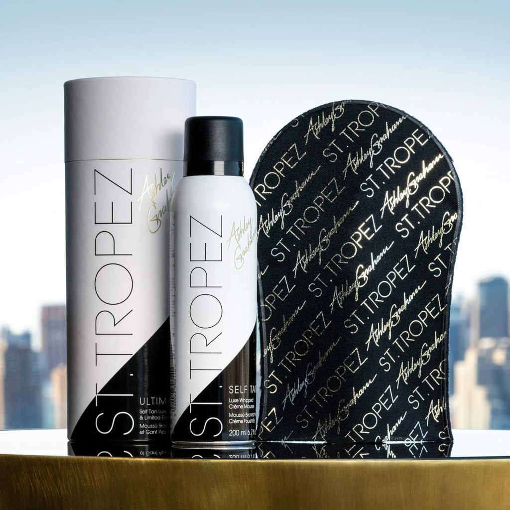 St. Tropez Ultimate Glow Kit - Limited Edition Self Tan Luxe Whipped Crème Mousse & Mitt | 6.7 Fl Oz, Vegan Formula with Hyaluronic Acid
