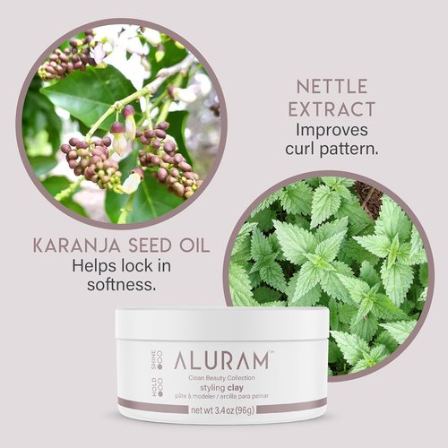 ALURAM Hair Styling Clay - Soft Satin Finish for All Hair Types | 3.4 Fl Oz Clean Beauty Haircare