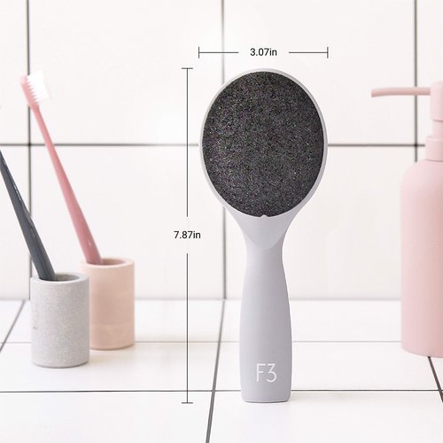 F3 Systems, Self-Standing Emery Foot File, Double-Sided Pedicure Tool, Effective for Cracked Heel, for Wet & Dry Feet, Pedicure, Hygienic Exfoliating, Callus Remover, Foot Scrubber, Professional Care