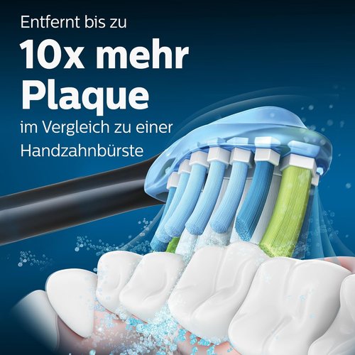 Philips Sonicare Replacement Brush Heads - Premium Plaque Defense, 4-Pack, Black | HX9044/33