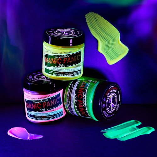 MANIC PANIC Classic Electric Lizard Semi Permanent Hair Color - Bright Neon Green Hair Dye for Women & Men That Lasts 4-6 Weeks - Vegan, Ammonia & Cruelty-Free - Create & Mix Custom Shades (4oz / 2pk)