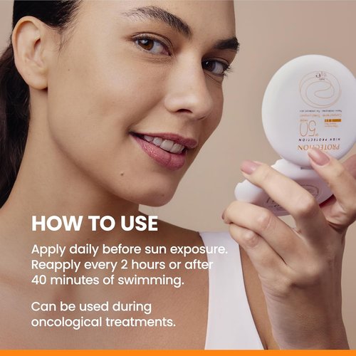 Avène High Protection Tinted Compact - Mineral Sunscreen with SPF 50+ | Water-Resistant & Non-Greasy