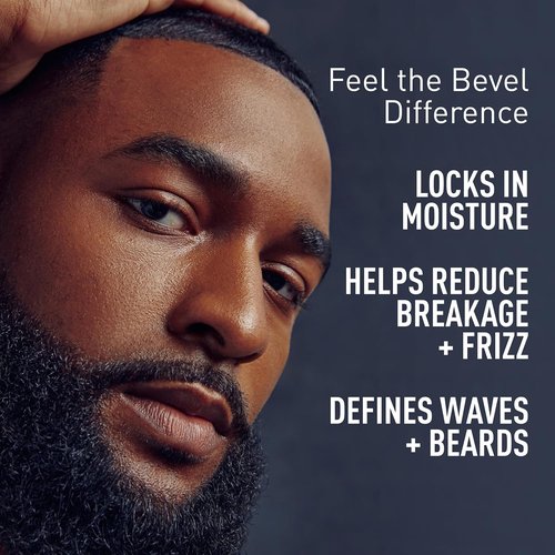 Bevel Beard Balm & Hair Pomade - Moisturizing Coconut Oil & Shea Butter Formula, 3.4 Oz | Reduces Frizz & Breakage
