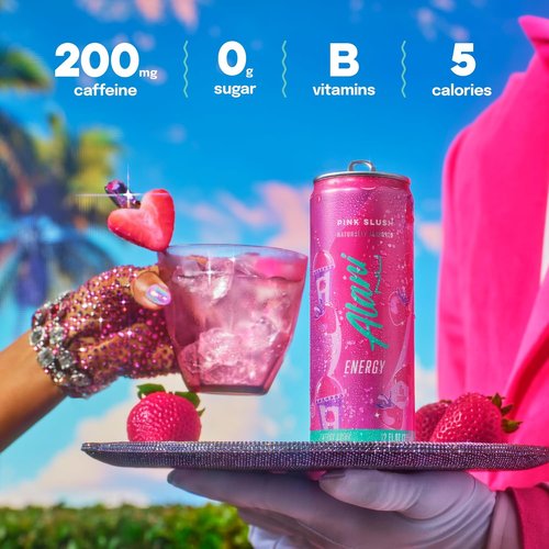 Alani Nu Pink Slush Energy Drinks - Sugar Free, Low Calorie, 200mg Caffeine | 12 Pack of 12 Fl Oz Cans