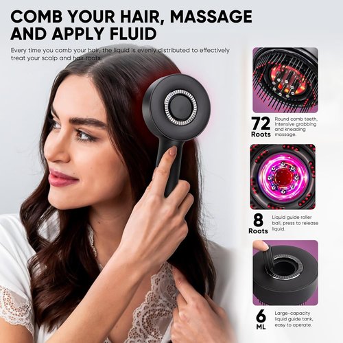 Skiennix 3-in-1 Scalp Massager | Hair Growth Oil Applicator & IPX7 Waterproof Electric Brush