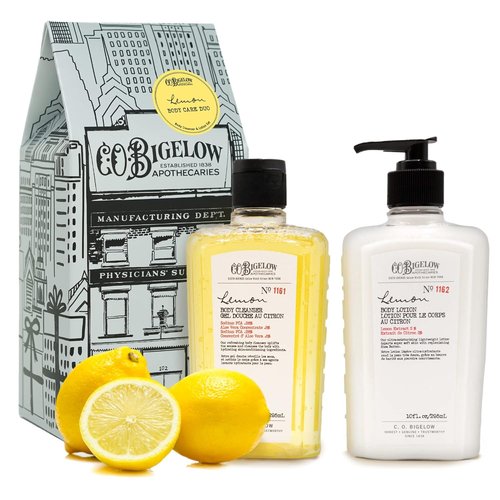 C.O. Bigelow Apothecary Bodycare Gift Set - Lemon Body Wash & Moisturizing Lotion | 10 Fl Oz Set