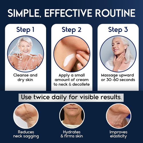 Skiennix Neck Cream - Firming & Tightening for Sagging Skin | Anti-Aging Treatment with Collagen & Hyaluronic Acid