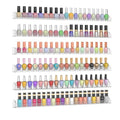 Hexsonhoma 24 Inch Clear Nail Polish Wall Rack with Removable End Caps Set of 6, Acrylic Nail Polish Organizer Wall Mounted,Nail Polish Sorage Shelves for 150 Bottles (24 Inch)