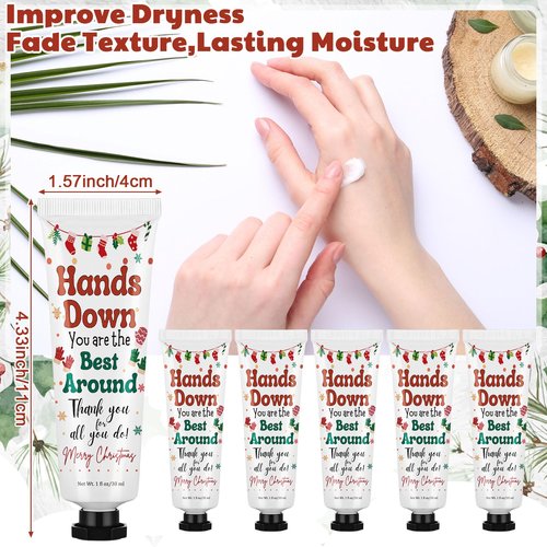 Loopeer 24 Pcs Christmas Hand Cream Gift Set Bulk Christmas Mini Hand Lotion for Women Travel Size Holiday Gifts Stocking Stuffer & Bulk Appreciation Gifts for Staff Employee Coworker Mom 30 ml