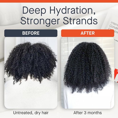 OurX Hydration Hair Mask - Intensive Conditioning for Curly, Coily & Frizzy Hair | 300ml Peptides & Squalane Formula
